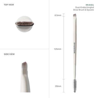 M401 Dual-Ended Angled Brow Brush & Spoolie