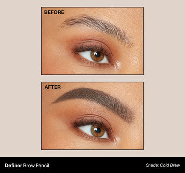 Definer Brow Pencil Shade: Cold Brew | Before & After {Cold Brew (brown)}