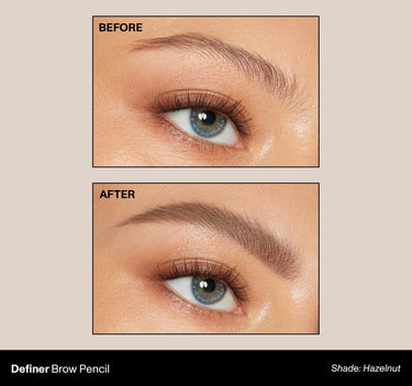 Definer Brow Pencil Shade: Hazelnut | Before & After {Hazelnut (taupe)}