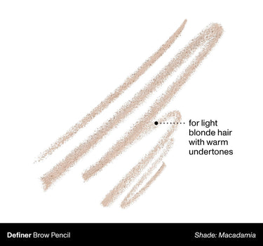 Definer Brow Pencil Shade: Macadamia | For Light Blonde Hair With Warm Undertones {Macadamia (light blonde)}
