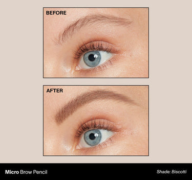 Micro Brow Pencil Shade: Biscotti | Before & After {Biscotti (light taupe)}