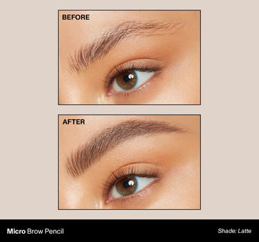 Micro Brow Pencil Shade: Latte | Before & After {Latte (soft brown)}