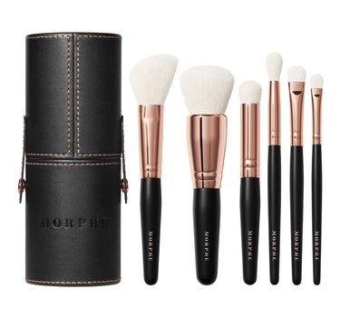 Rosé Away 6-Piece Face & Eye Travel Brush Set | Rosé Away 6-Piece Face & Eye Travel Brush Set